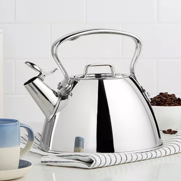 NWT ALL CLAD 2 QT STAINLESS STEEL KETTLE RETAIL $119